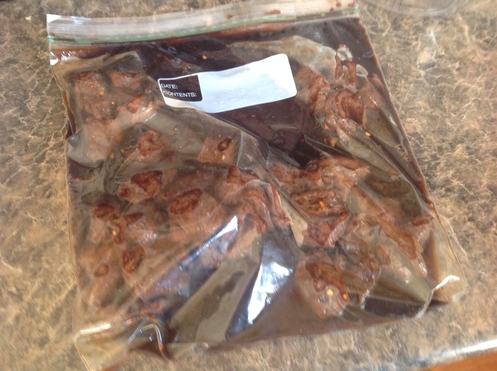Mine has been marinating for about 22 hours now.