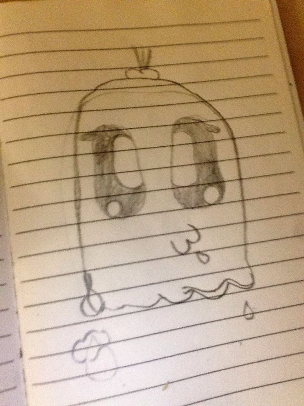 Mine is a girl so it has eyelashes and her hair done up