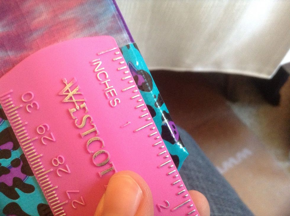 Mine is more than covered. Mark the measurement from the edge on both sides (not shown).