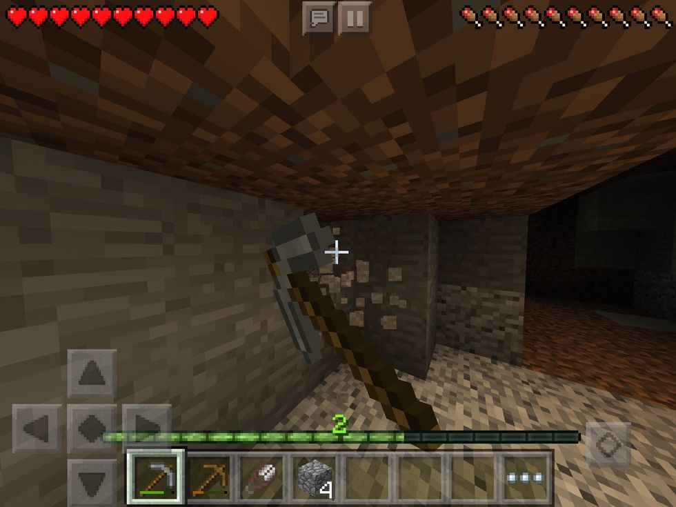 Mine some more cobblestone to make stone tools.
