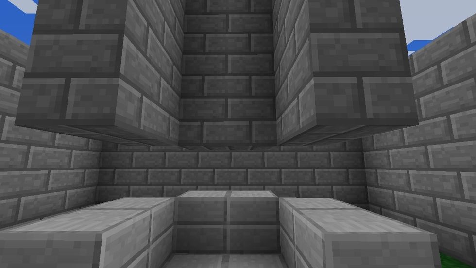 Mine the bottom block of the tower like so