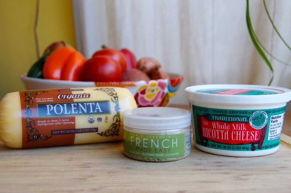 Missing in this picture is the milk and the Parmesan cheese. I originally thought the ricotta would be all I needed but I was wrong. The milk thinned it out and the Parmesan added the missing flavor.