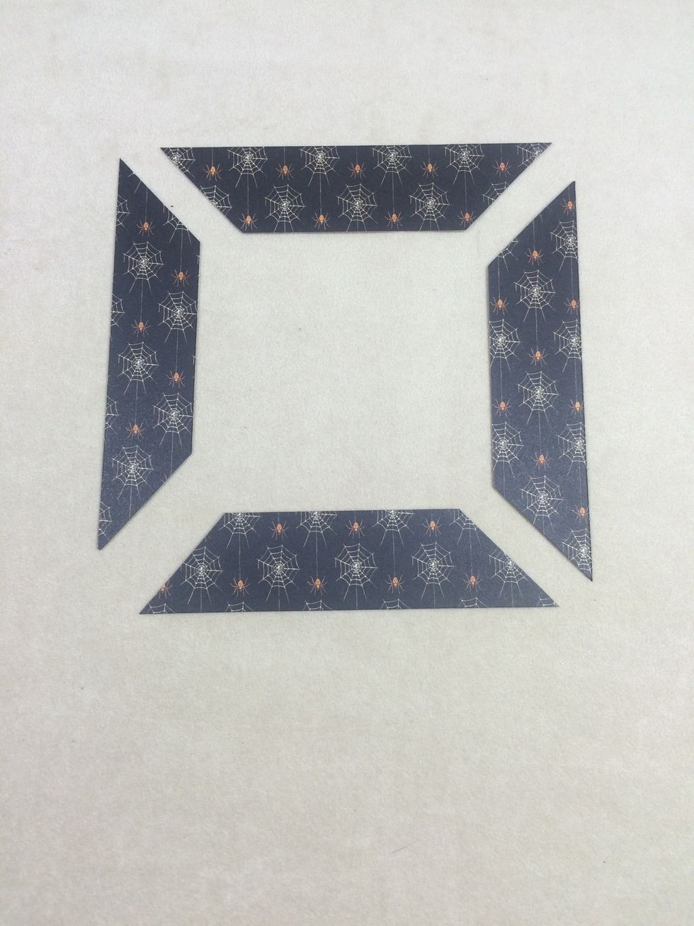 Miter-cut the corners, then ink all edges.