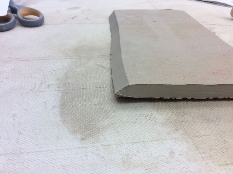 Miter the long edge of the 4 side pieces.