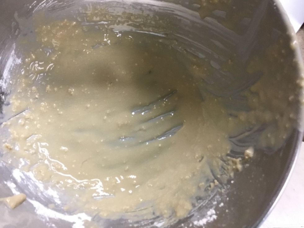 Mix 2/3 cup of Alginet and 2/3 cup of water in a bowl mix thoroughly