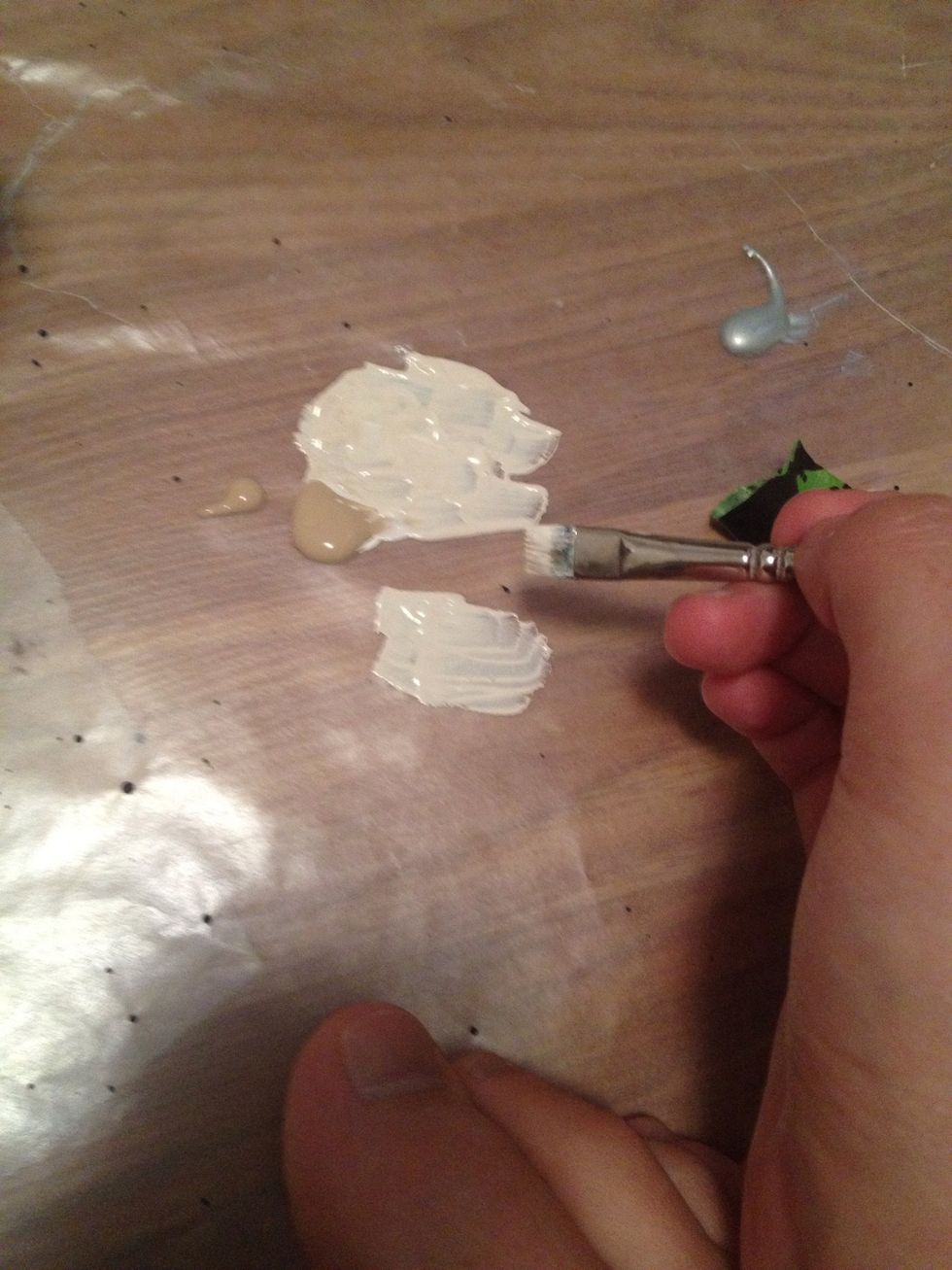 Mix a lighter version of your scrapbook page and add some water to make somewhat transparent.