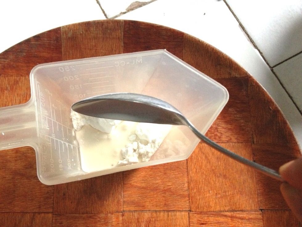 Mix about 3 tbsp of milk with 2 tbsp of cornstarch in a small cup