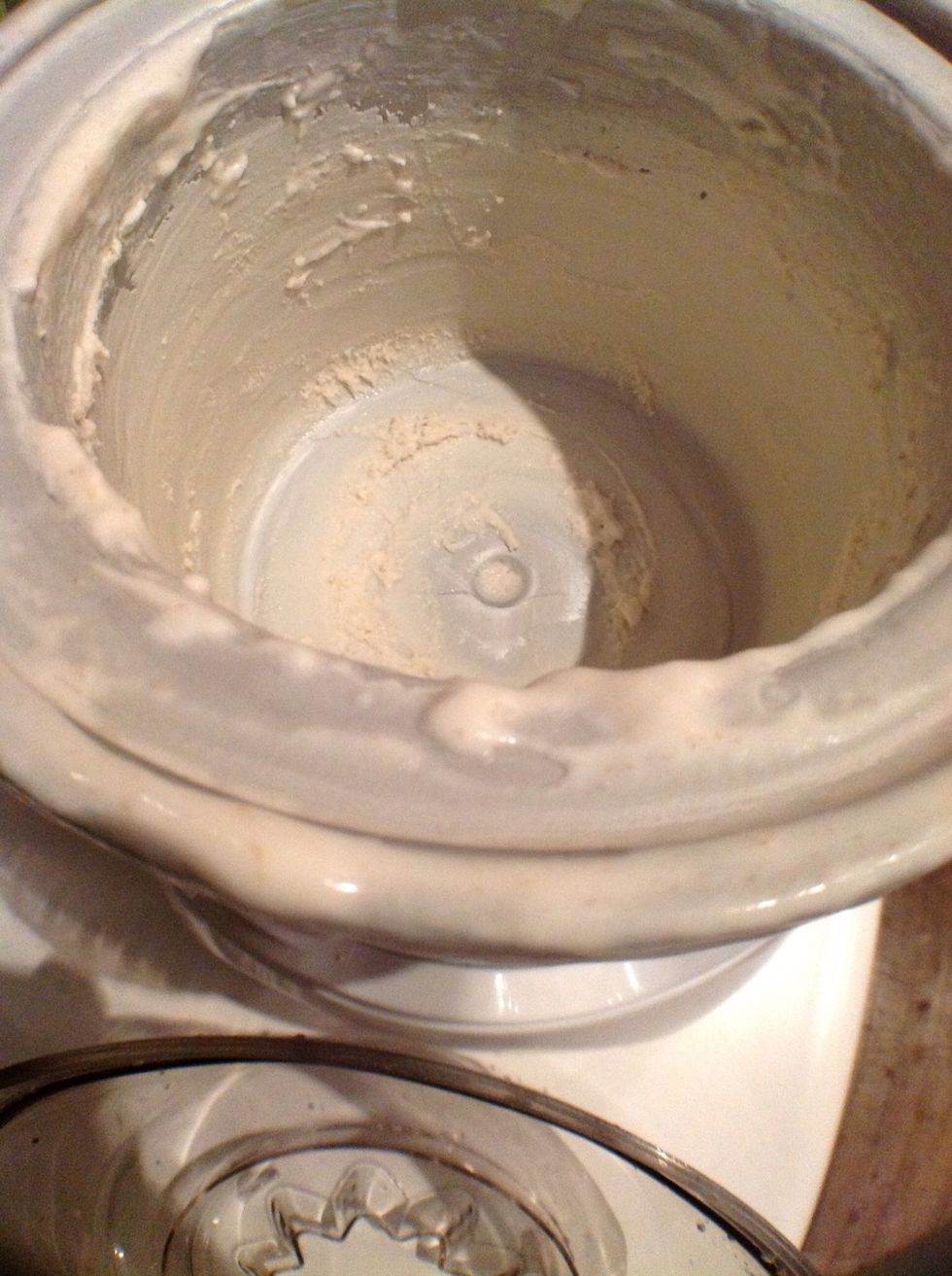 Mix according to your ice cream maker's instructions. Start with the milk/cream and when beginning to freeze (soft serve stage) add the banana/rum mixture.