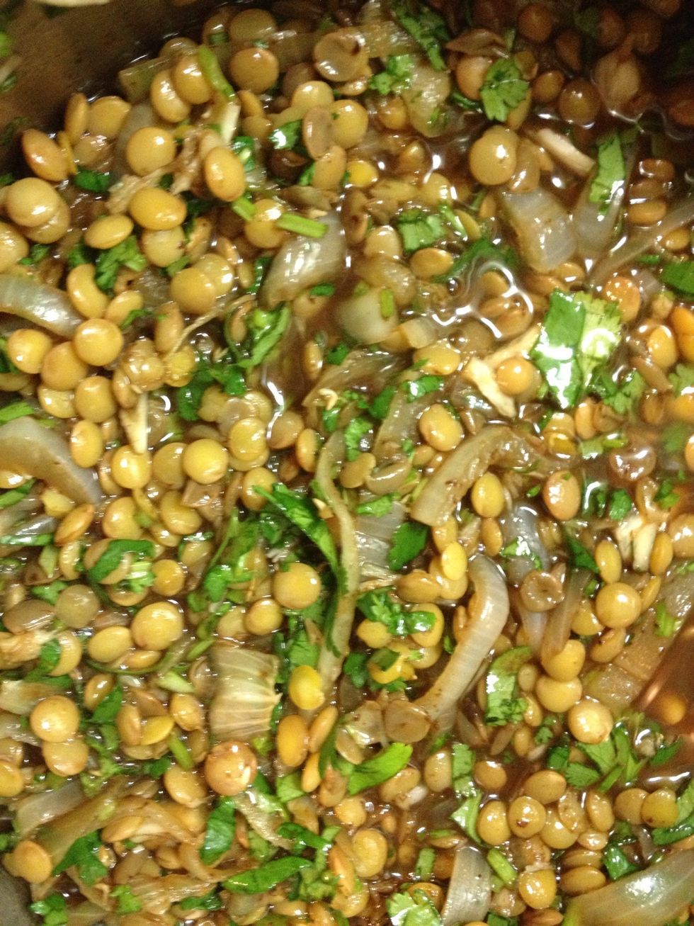 Mix, add salt and cumin to taste