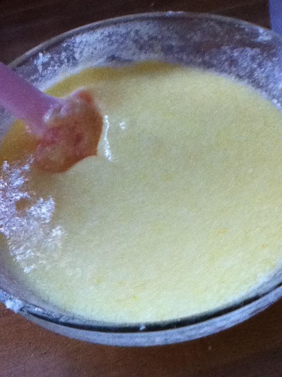 Mix all eggs till it looks like this