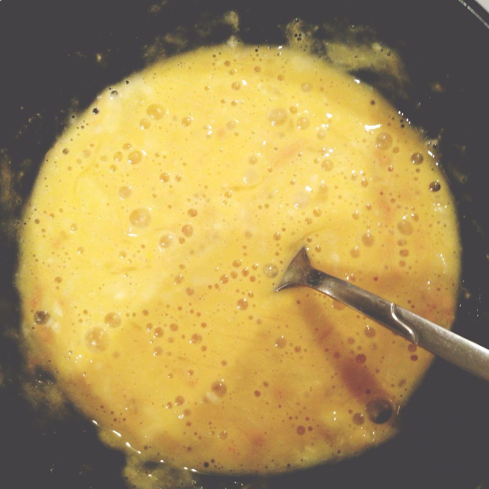 Mix all ingredients (except maple sirup and fry light) in a bowl