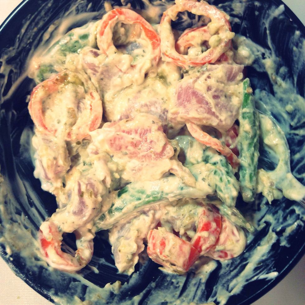 Mix all ingredients in a bowl