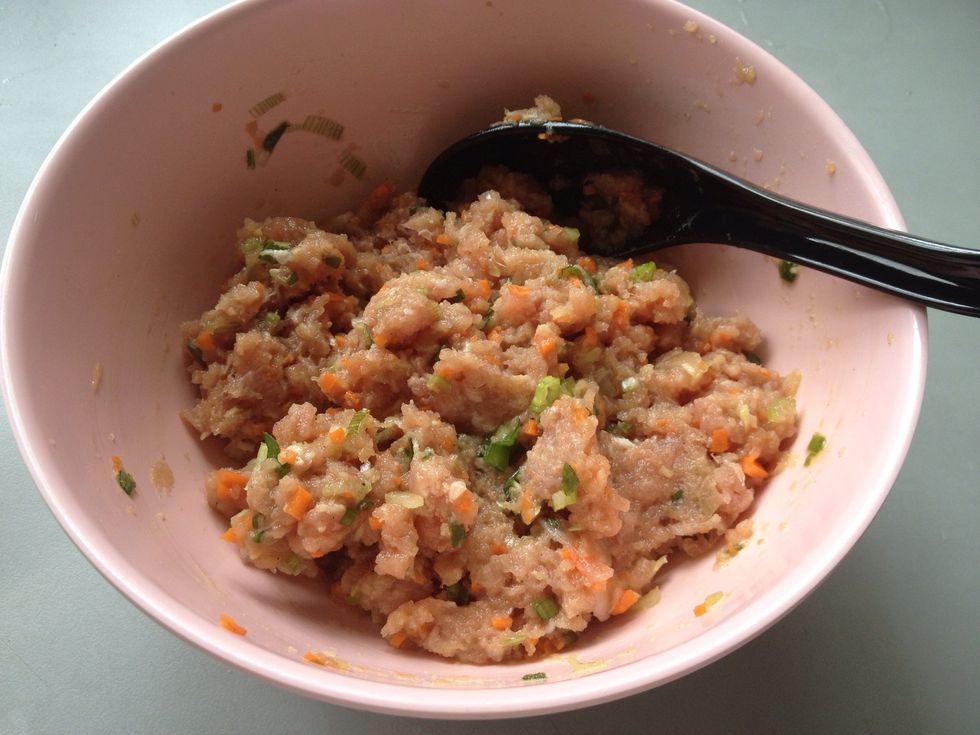 Mix all ingredients like this.