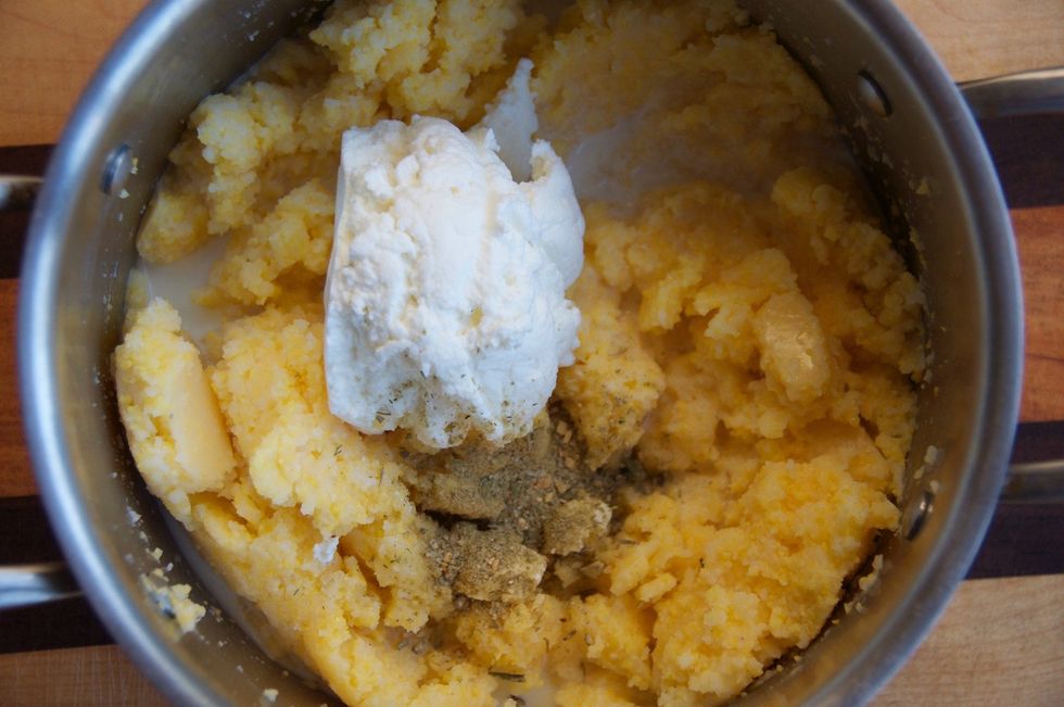 Mix all ingredients together and cook over medium heat until it is smooth and creamy. You can buy French Made Easy @ www.worldseasonings.com. Used the code "snapguide" to save 25%.