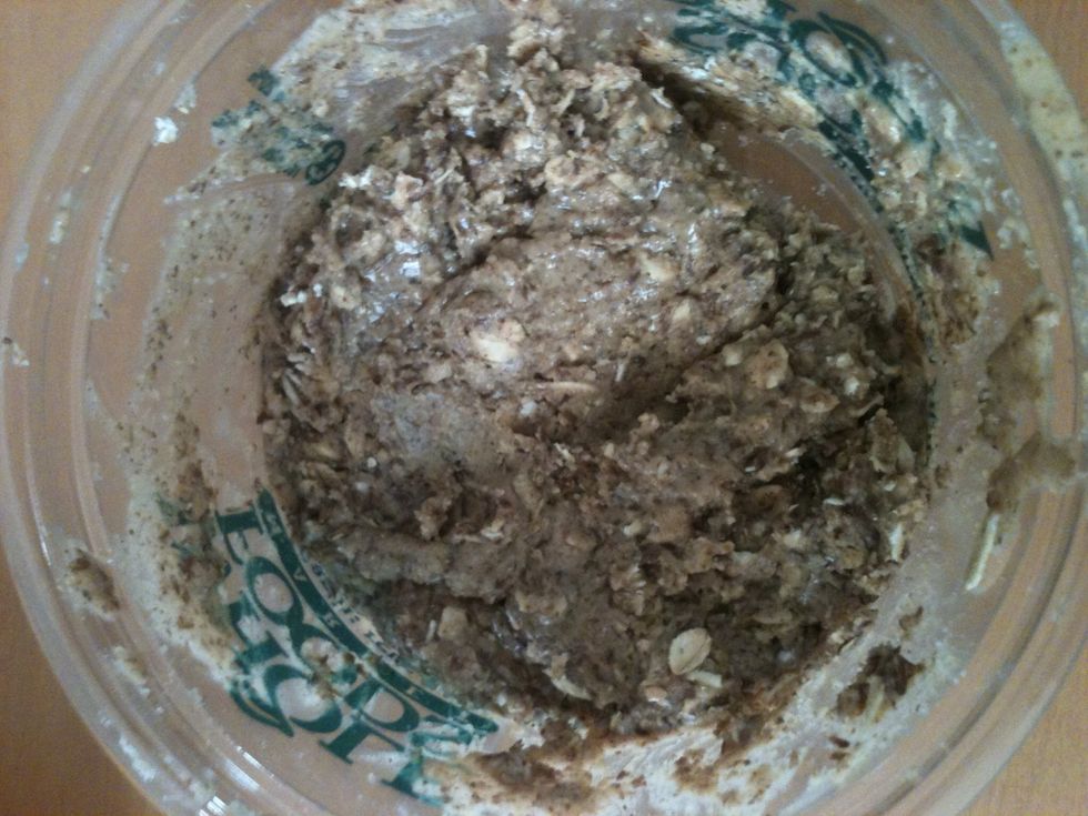 Mix all ingredients well, making sure it is as moist as possible. Filling should have the consistency of play doh and not too sticky.