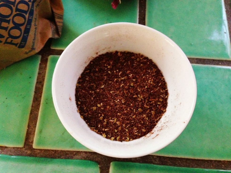 Mix all spice rub ingredients together and set aside.