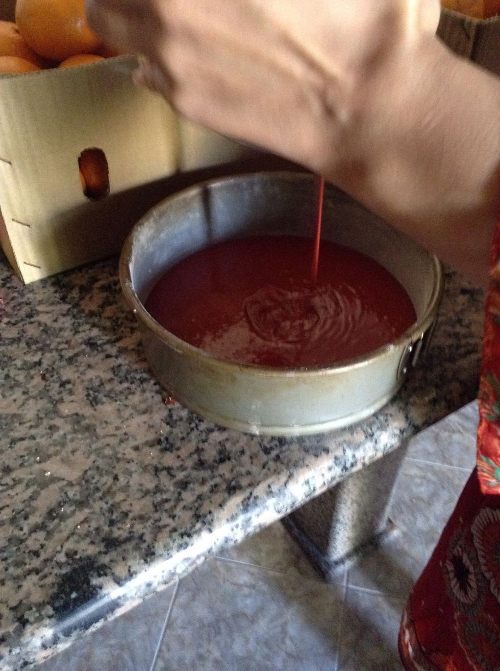 Mix all the ingredient and pour into the pan