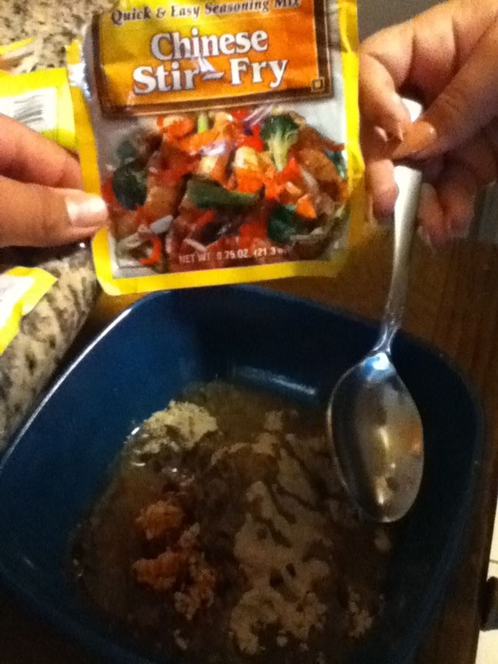 Mix all the ingredient the package ask you to.