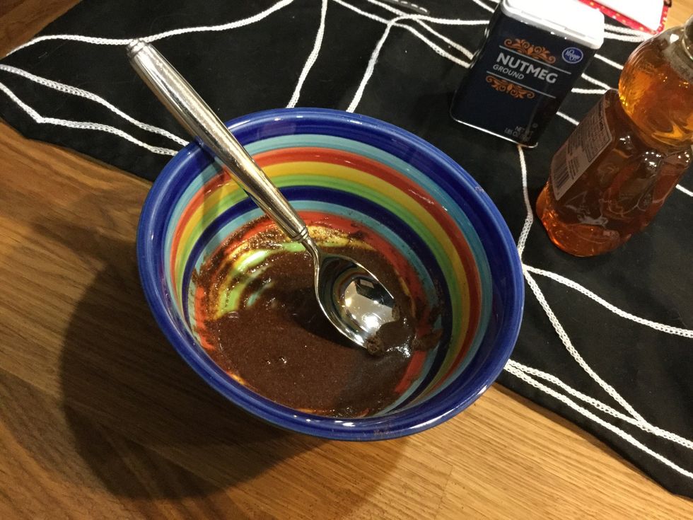 Mix all the ingredients together until the mixture is thick.