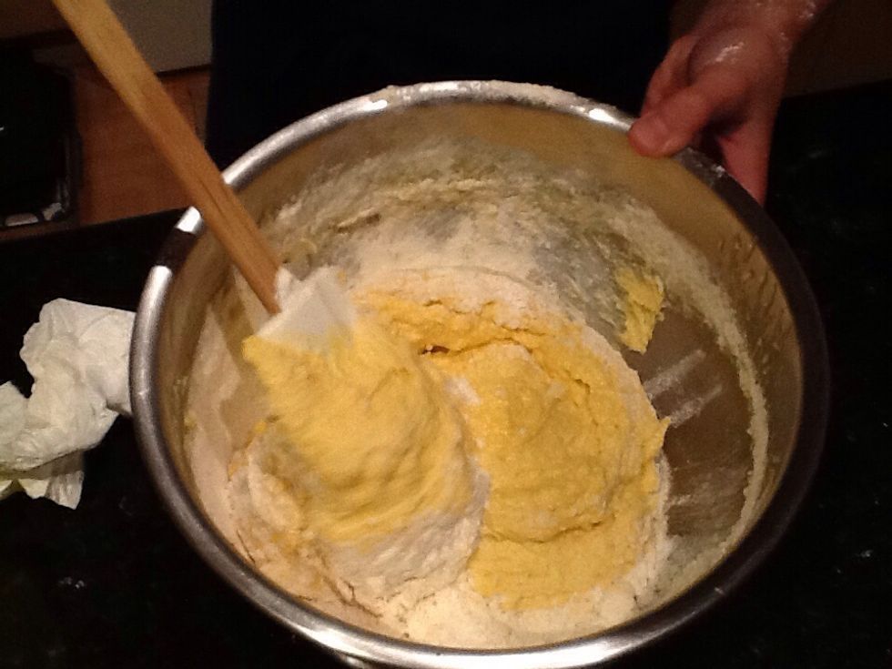 Mix all the ingredients until gooey