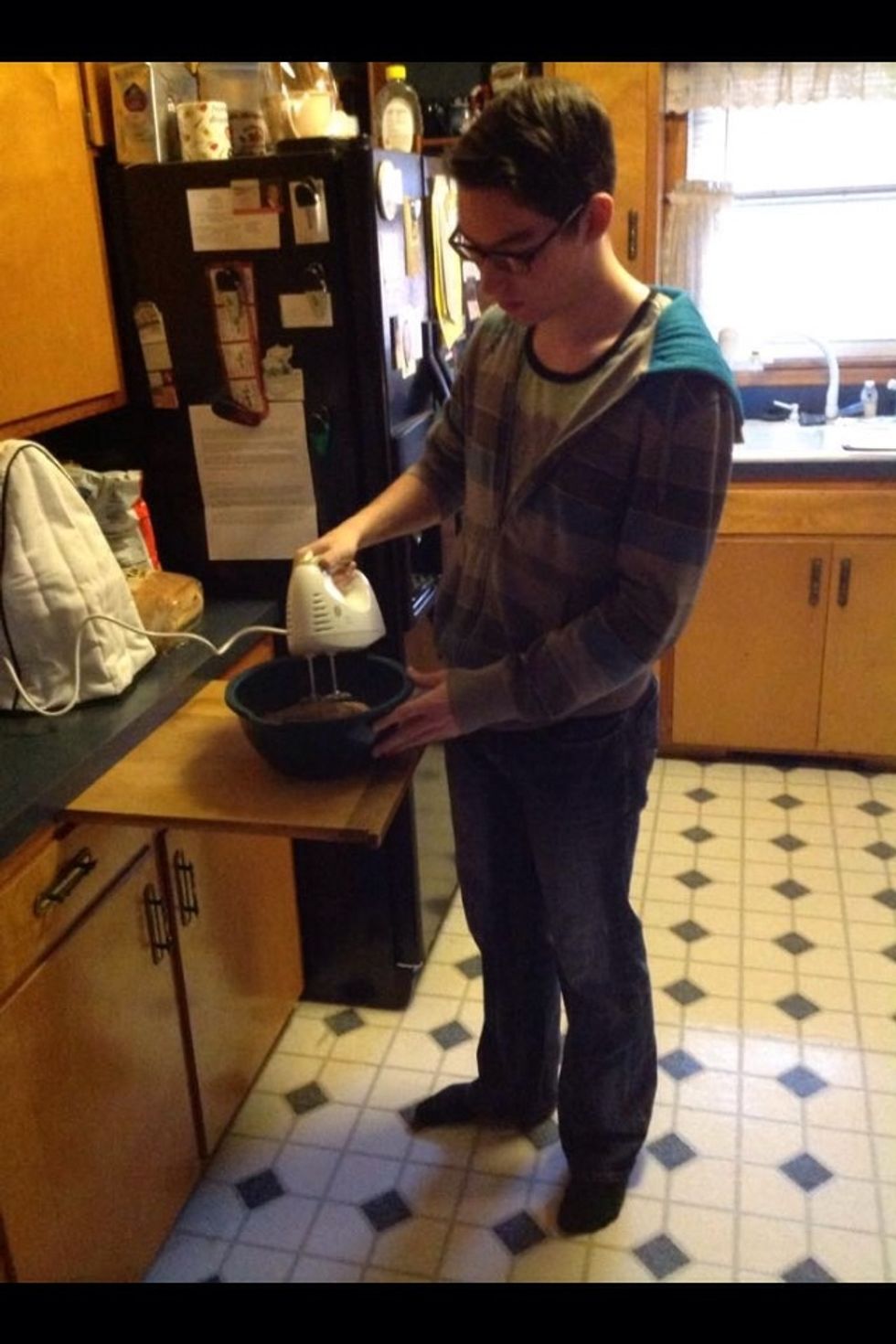 Mix all these until batter is thick.