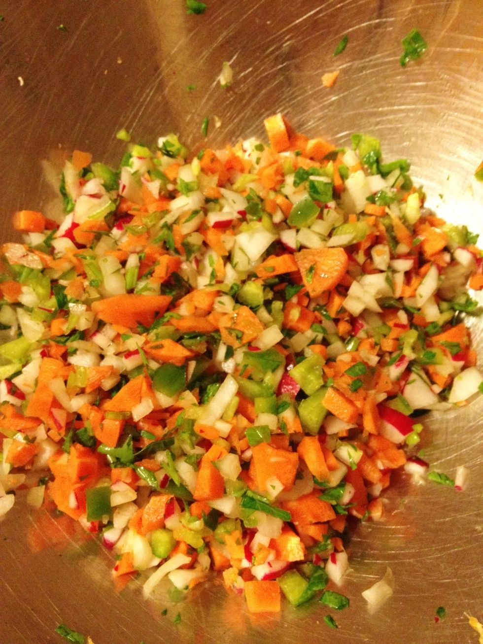 Mix all together and Bob's your uncle! Enjoy! You can also mix with quinoa if you wish! :)