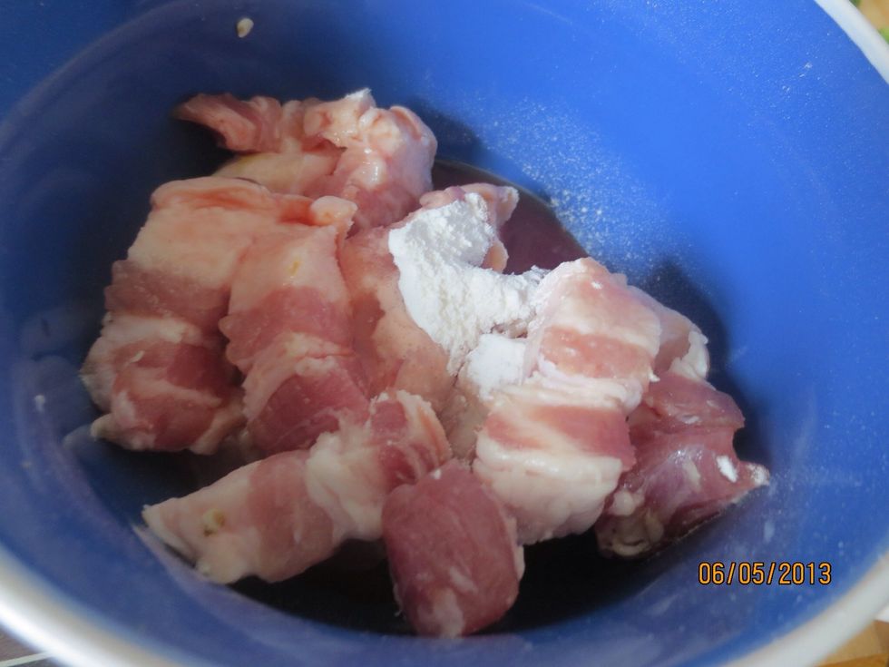 Mix all together and let marinate for five minutes