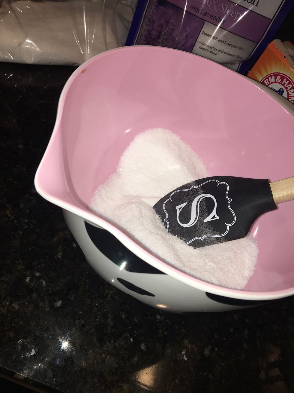 Mix all your dry ingredients together.