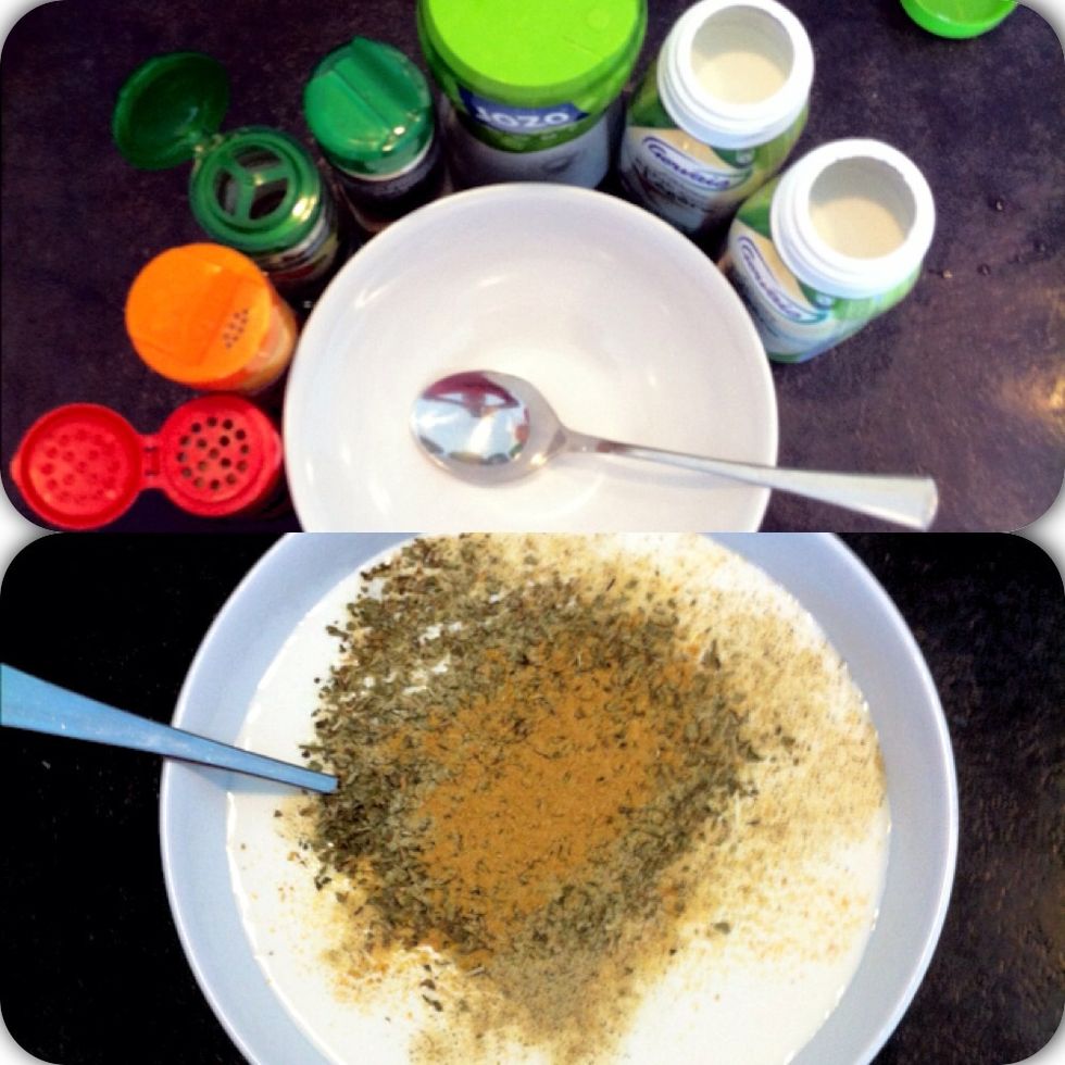 Mix all your ingredients in a bowl\ud83c\udf75. I do it by taste, so that's why I cannot tell you the quantities I use. Just taste it while you make it. If it's good, it's great \u2728