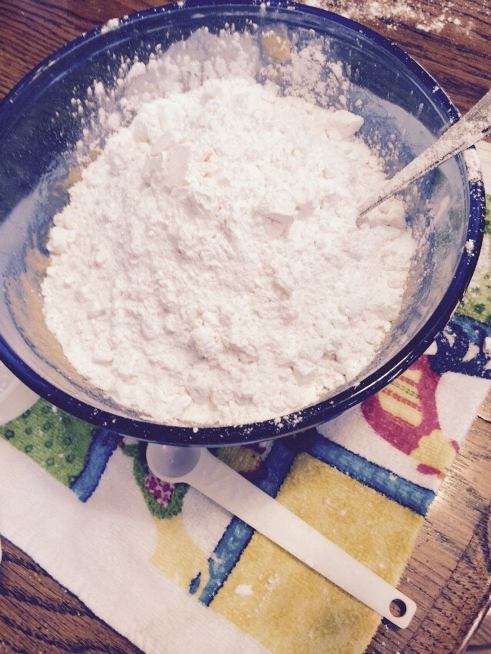 Mix and add flour