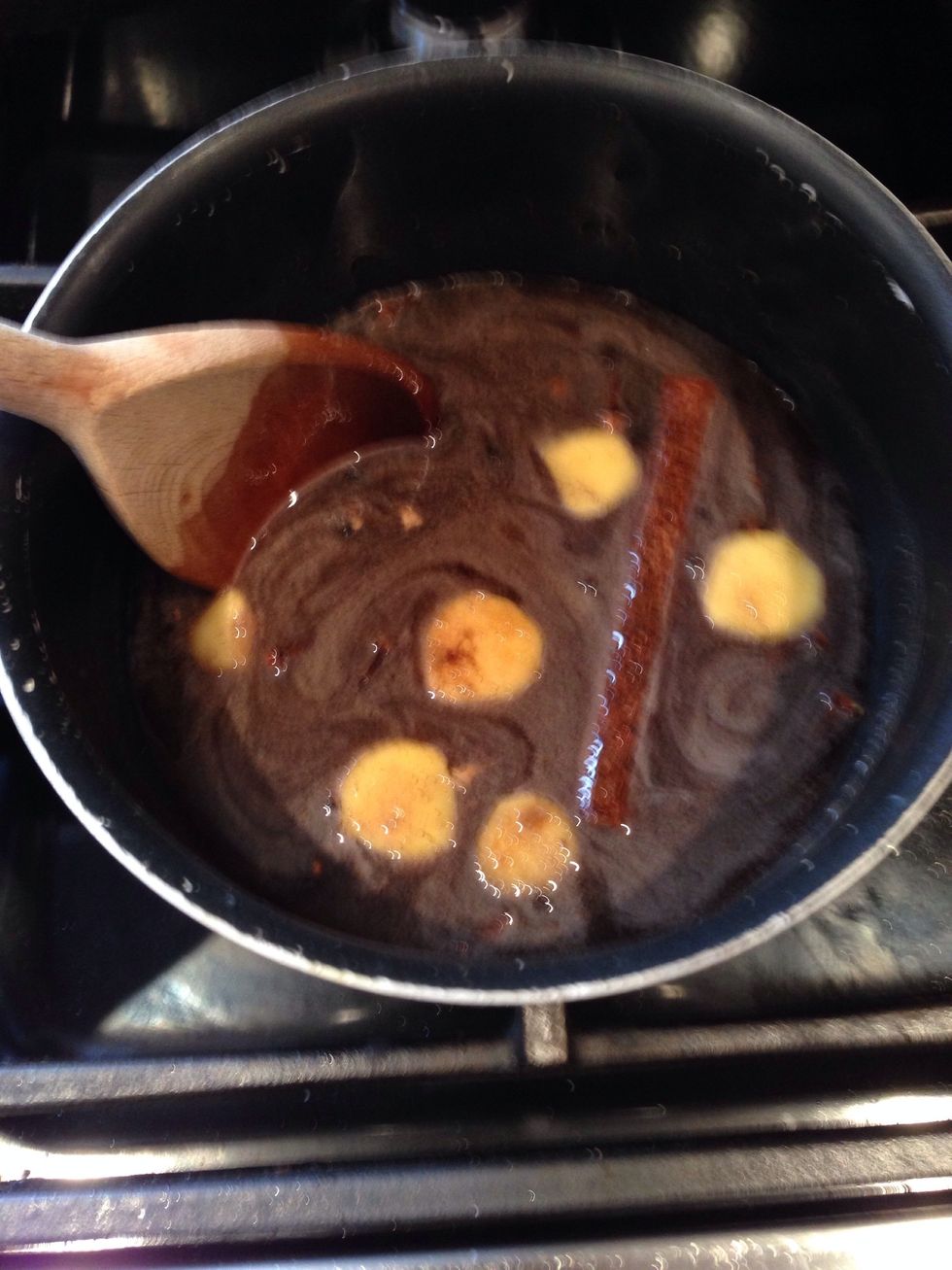 Mix and heat slowly until sugar is dissolved