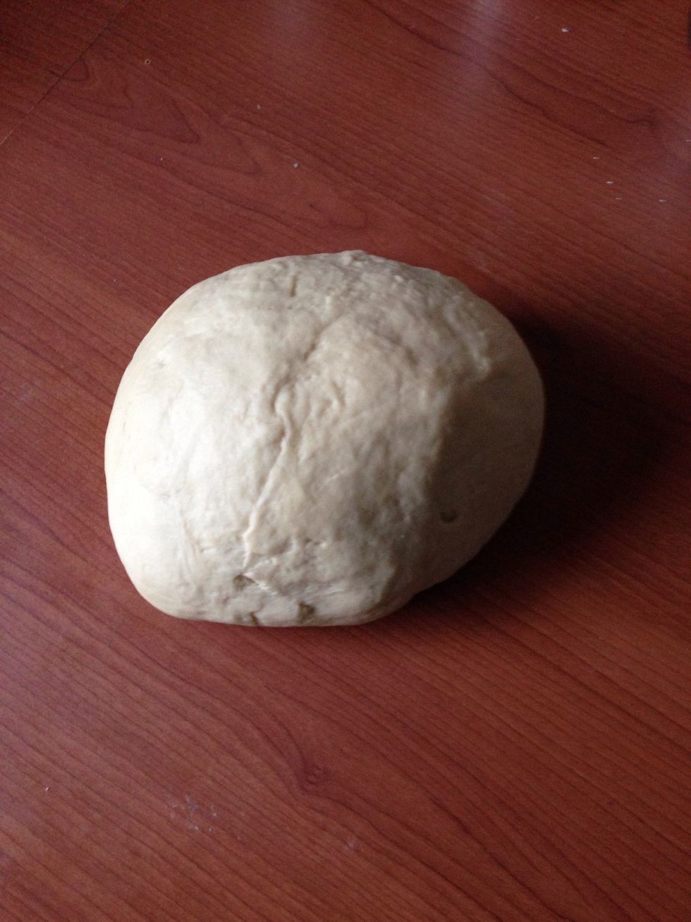 Mix and knead for 5 minutes to form a soft ball of dough