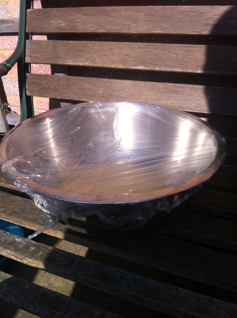 Mix and knead until smooth, then take it out into the sun to let it double in size.