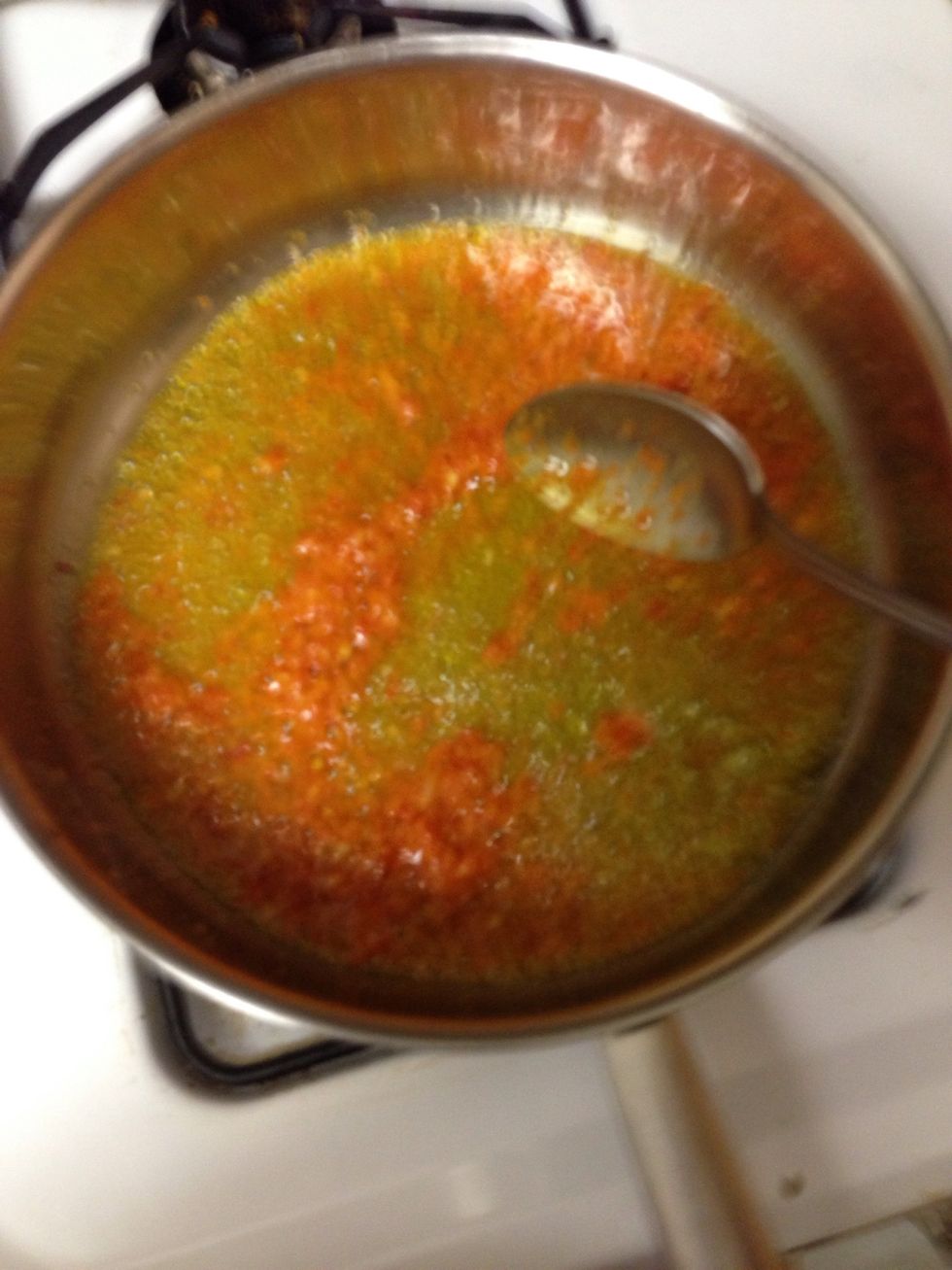 Mix and let it cook on medium to hot for 4 minutes (don't let it burn)