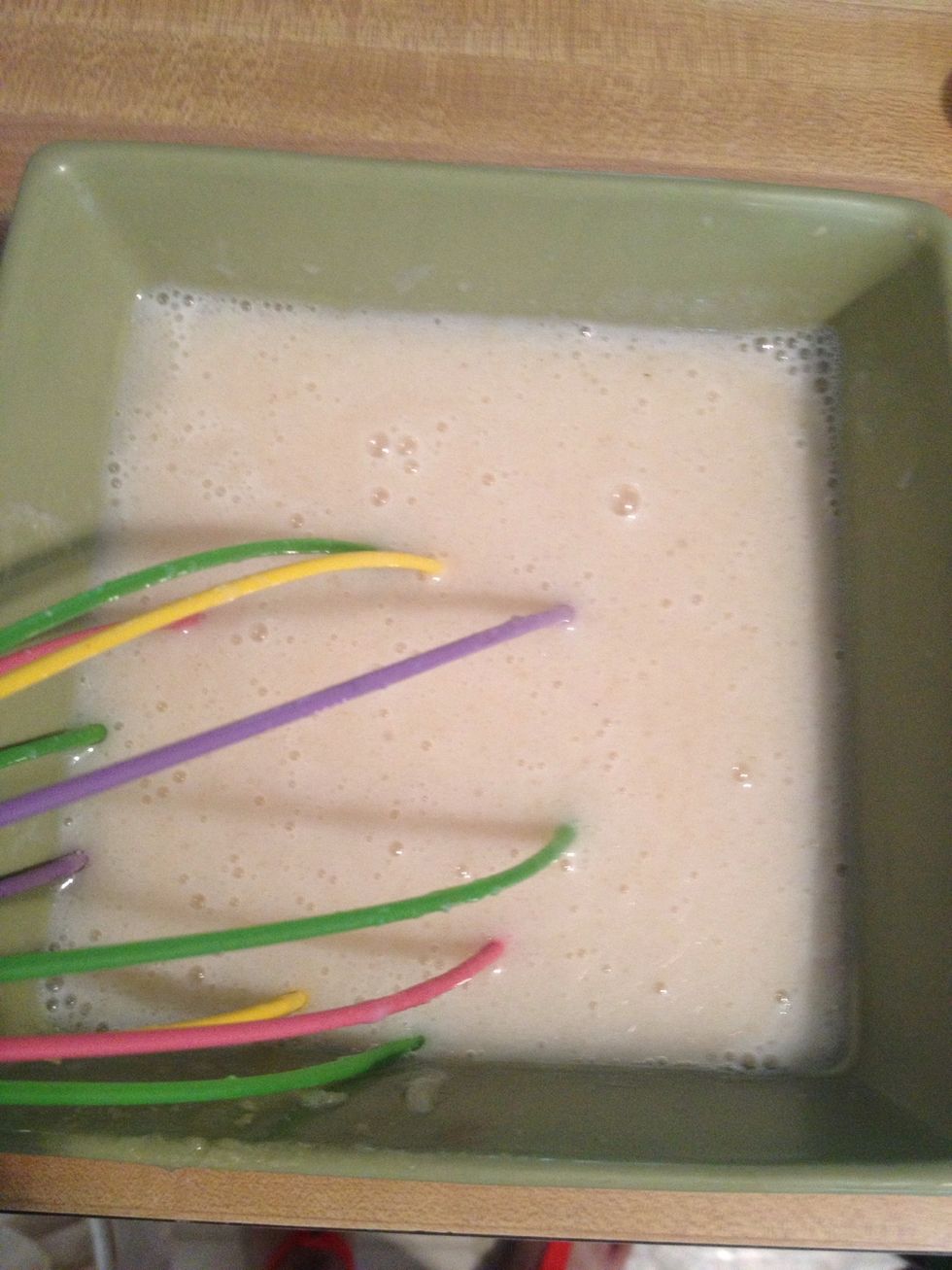 Mix and make sure the sugar is as dissolved as its gonna get with cold ingredients