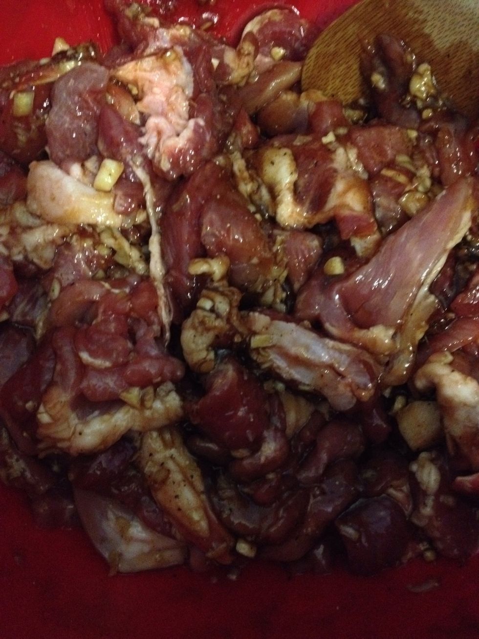 Mix and marinade over night in your fridge