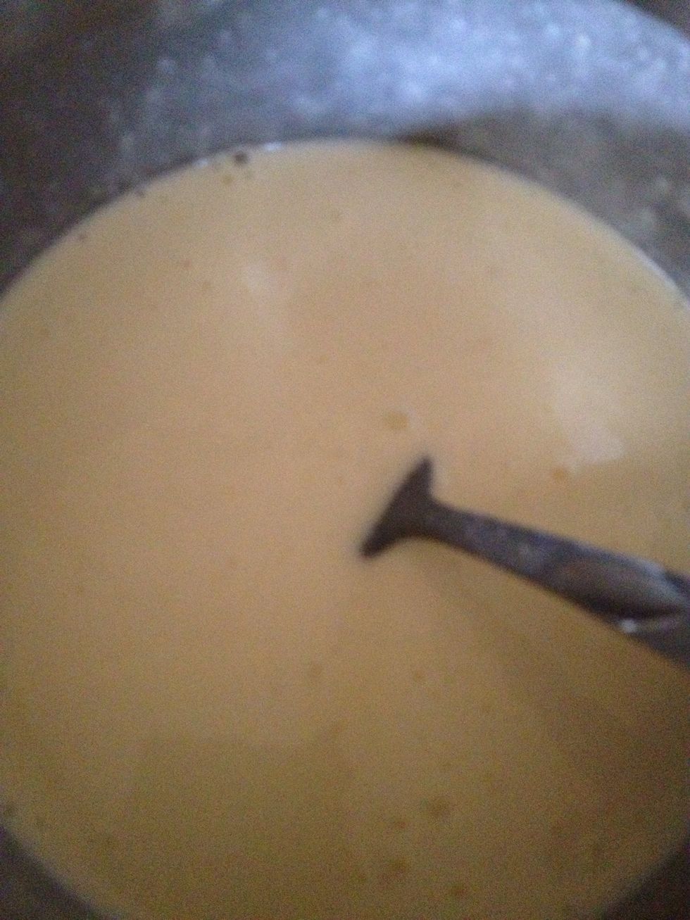 Mix away and add 3/4 sugar , 1/2 tsp vanilla extract and rum extract if you don't have rum extract then it's ok