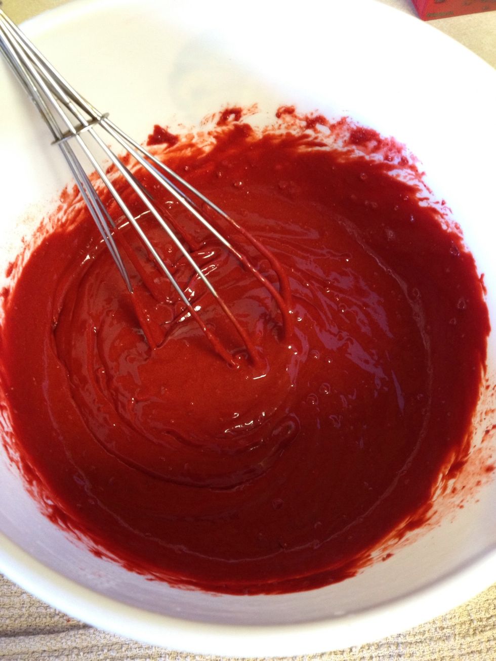 Mix batter until you get a smooth consistency.