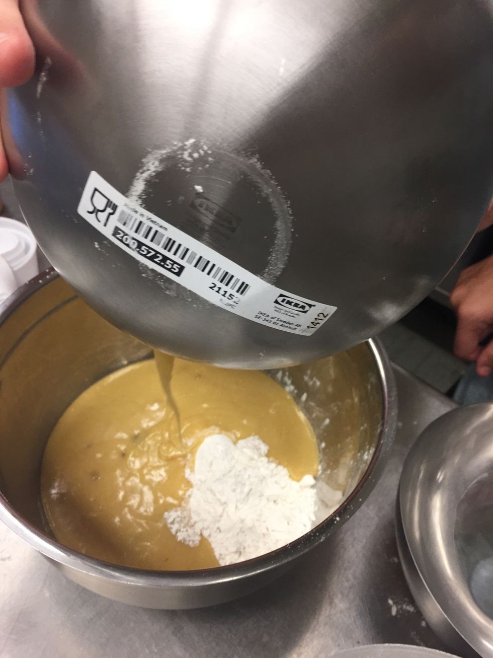 Mix both bowls together