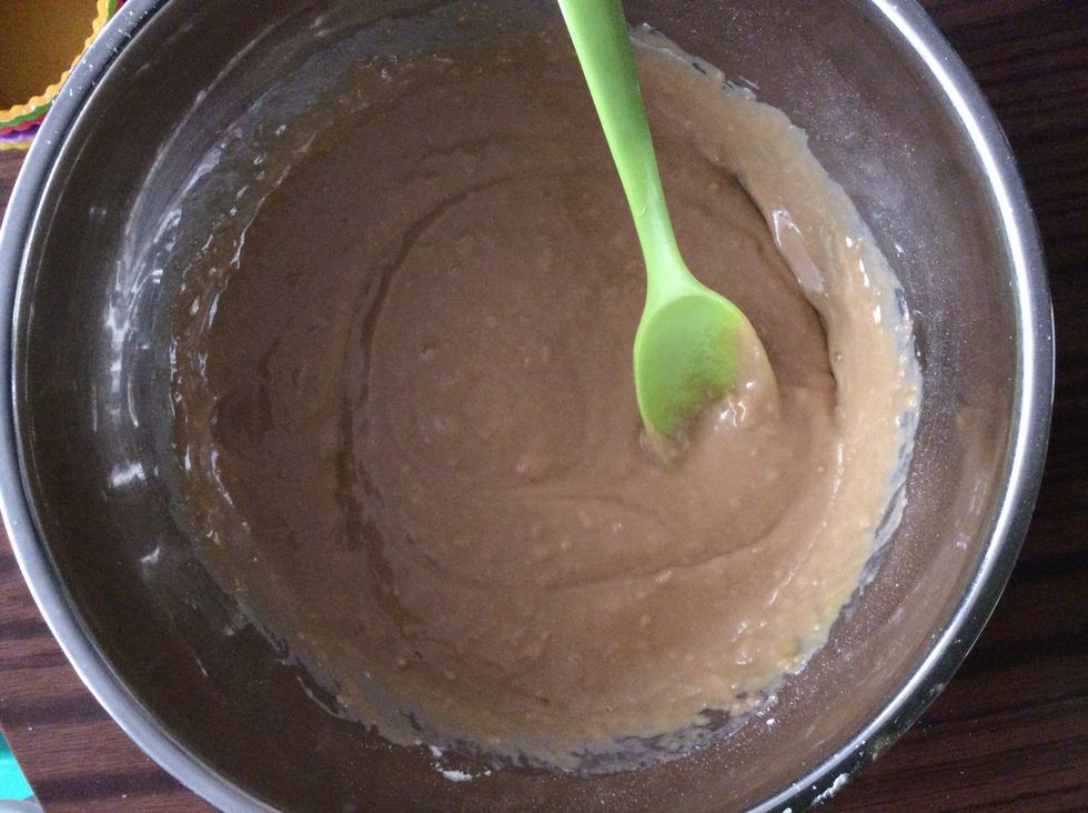 Mix both dry and wet mixture