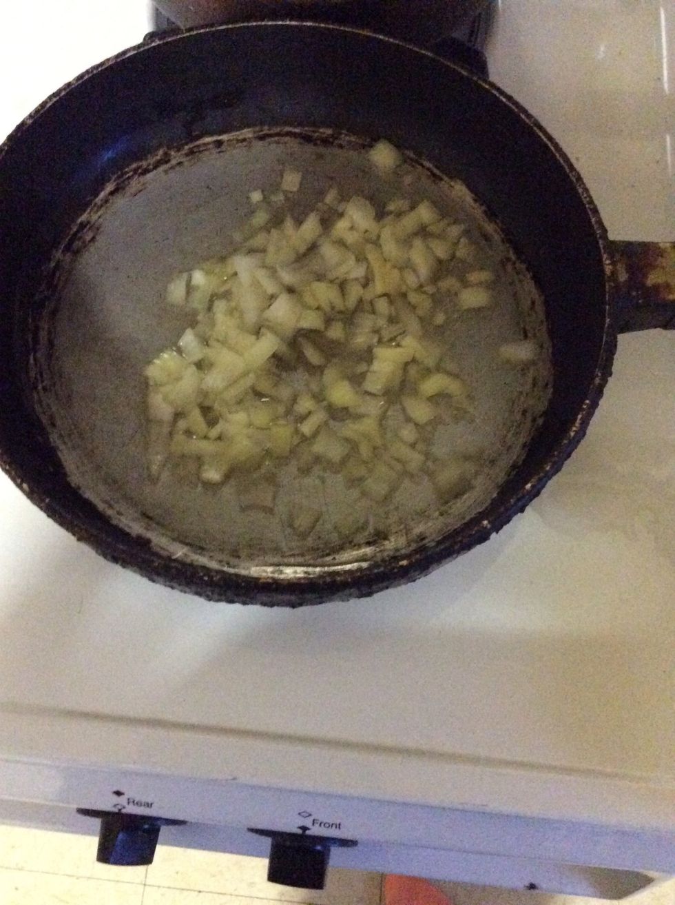 Mix chopped onion with water and let simmer