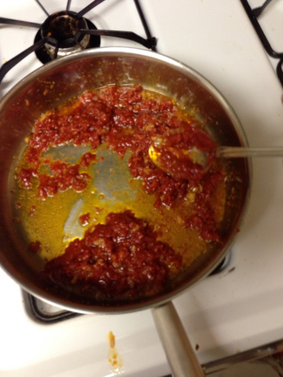 Mix & cook for 5 minutes (don't let it burn)
