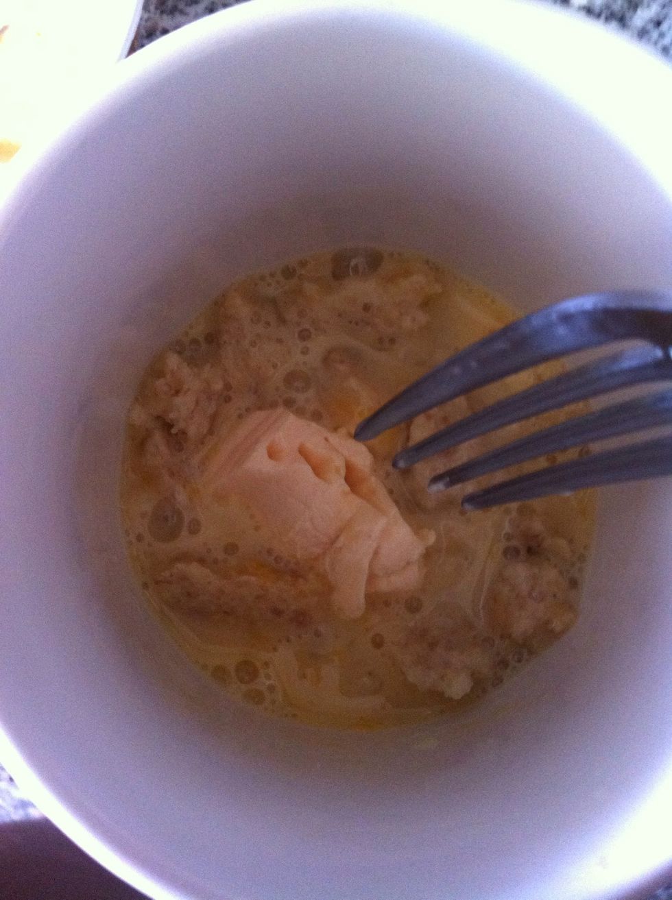 Mix creamcheese in