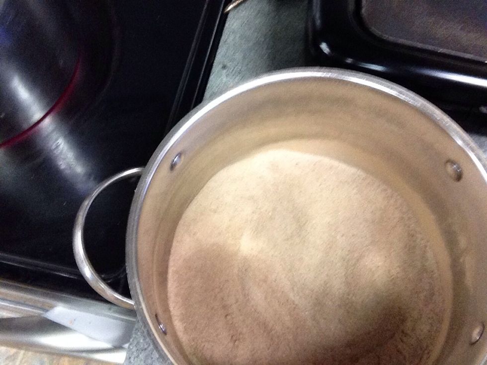 Mix dry before you add milk and egg yolks. Should look like this.