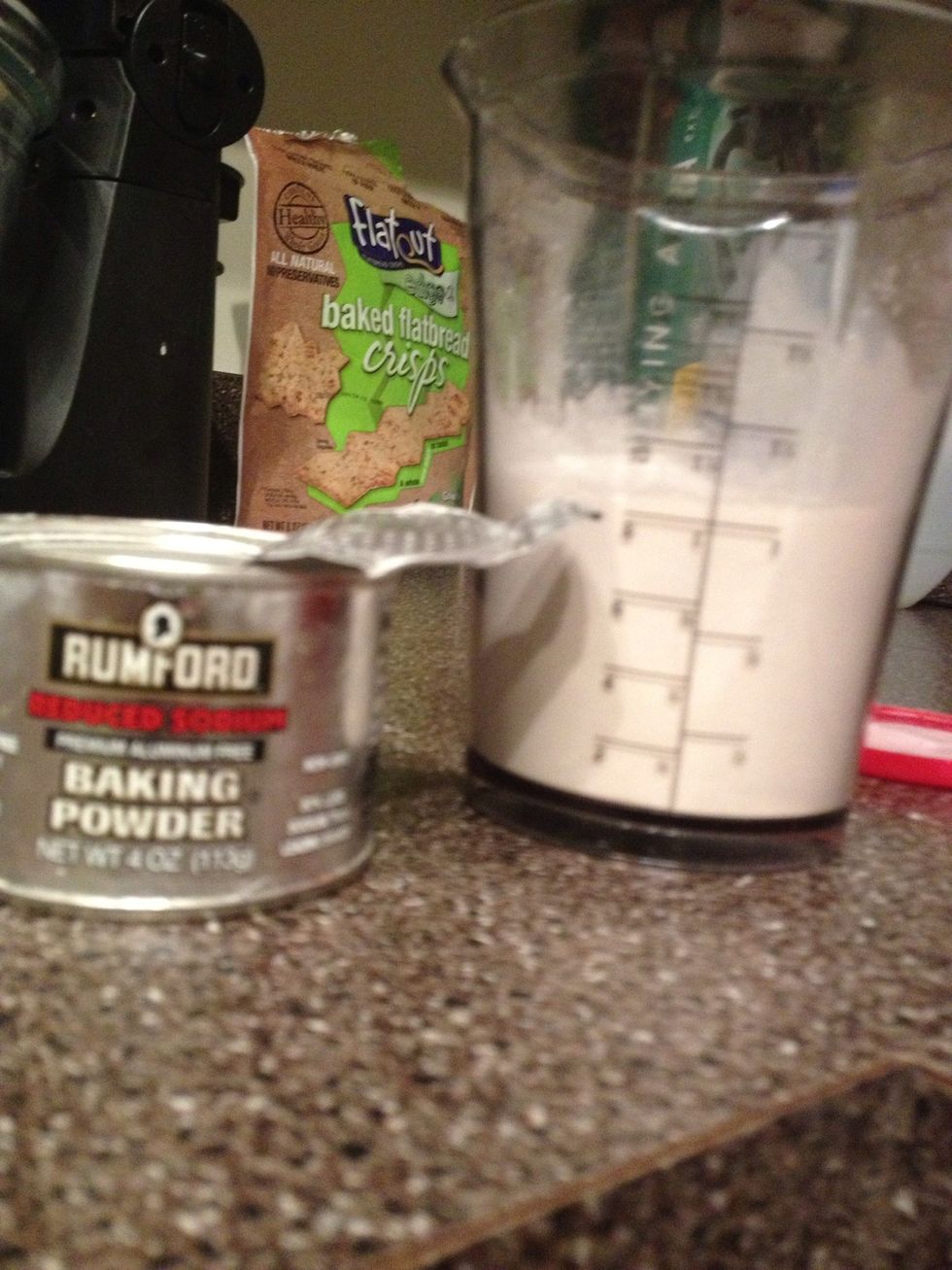 Mix dry ingredients (flour + BP + salt)