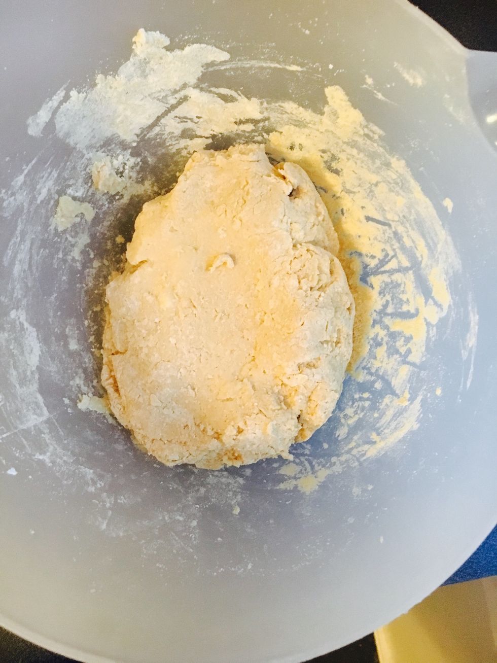 Mix dry ingredients until combined. Add the wet ingredients and knead until it forms into a dough. (Add a little water if needed, but be careful so it doesn't get sticky)