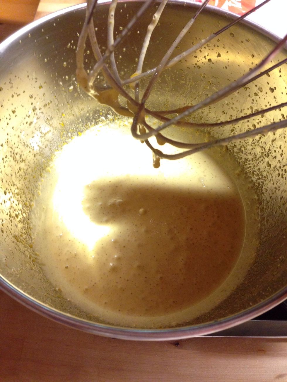 Mix egg yolks, sugar, vanillasugar until it's smooth