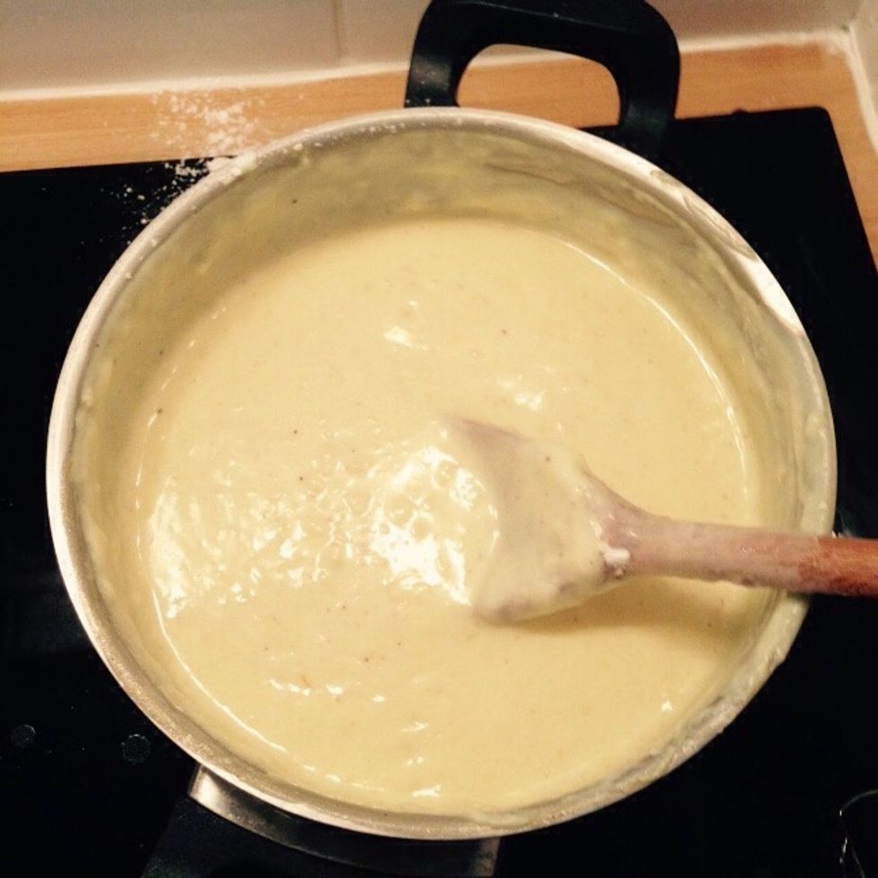 Mix everything together and add the potato starch for extra thickening.