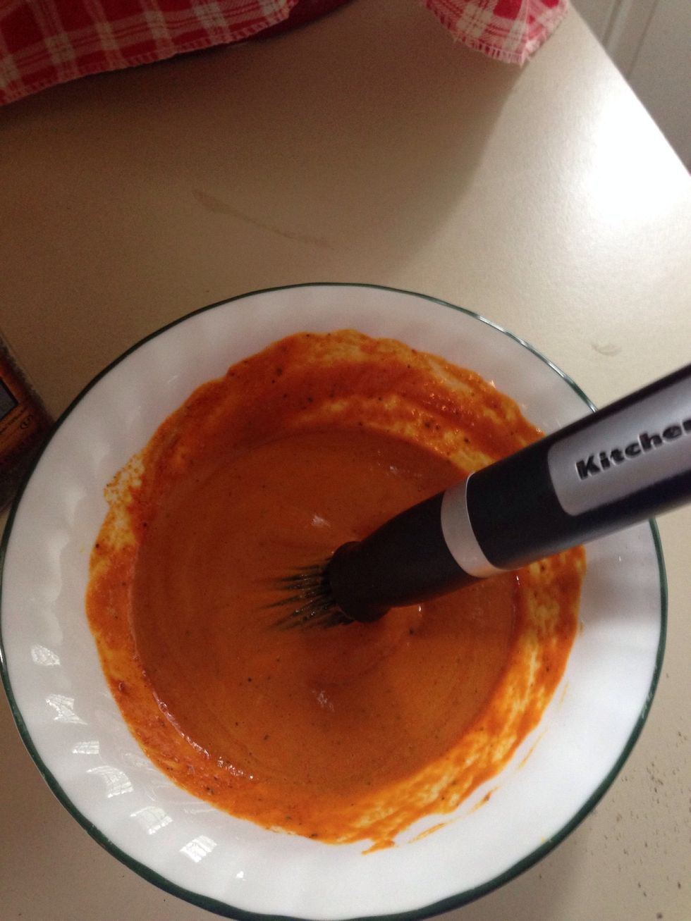 Mix everything together and it should look like this.