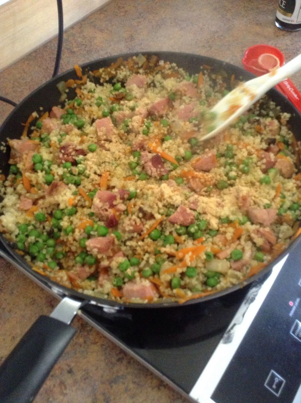 Mix everything together and let cook for 5 minutes. Make sure to stir once every minute.